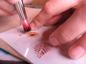 Stencil1 nature stencils and our acid-free multi-surface inks in action