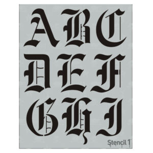 Old English Font Stencil | Stencil 1