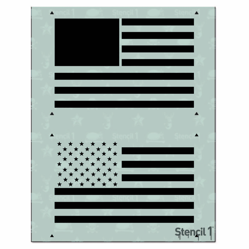 American Flag – 2 Layers | Stencil 1