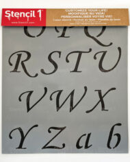 1 Corsiva Script Letter Stencil Calligraphy Stencils Alphabet reusable  Crafts & Font Stencils for Painting S1_ALPH_CO_19 Stencil1 -  Singapore
