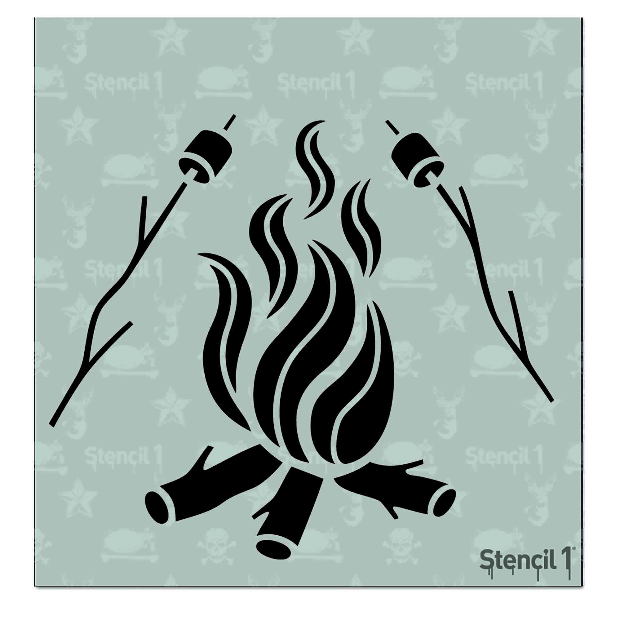 Camp Fire Stencil – Small