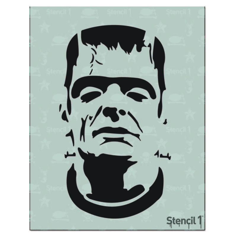 Frankenstein Stencil (8.5″x11″) Stencil 1