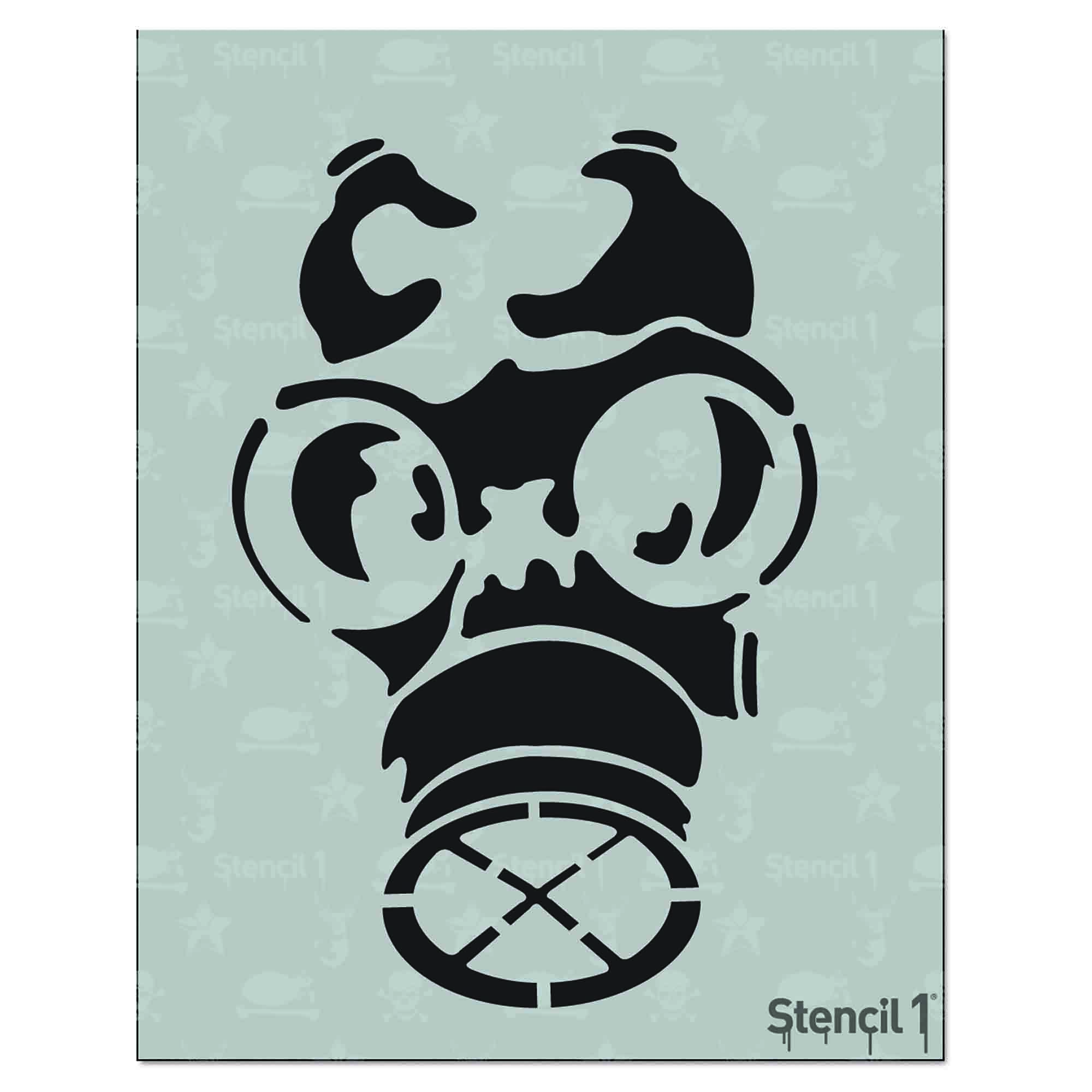 Gas Mask Stencil 8 5 x11 Stencil 1