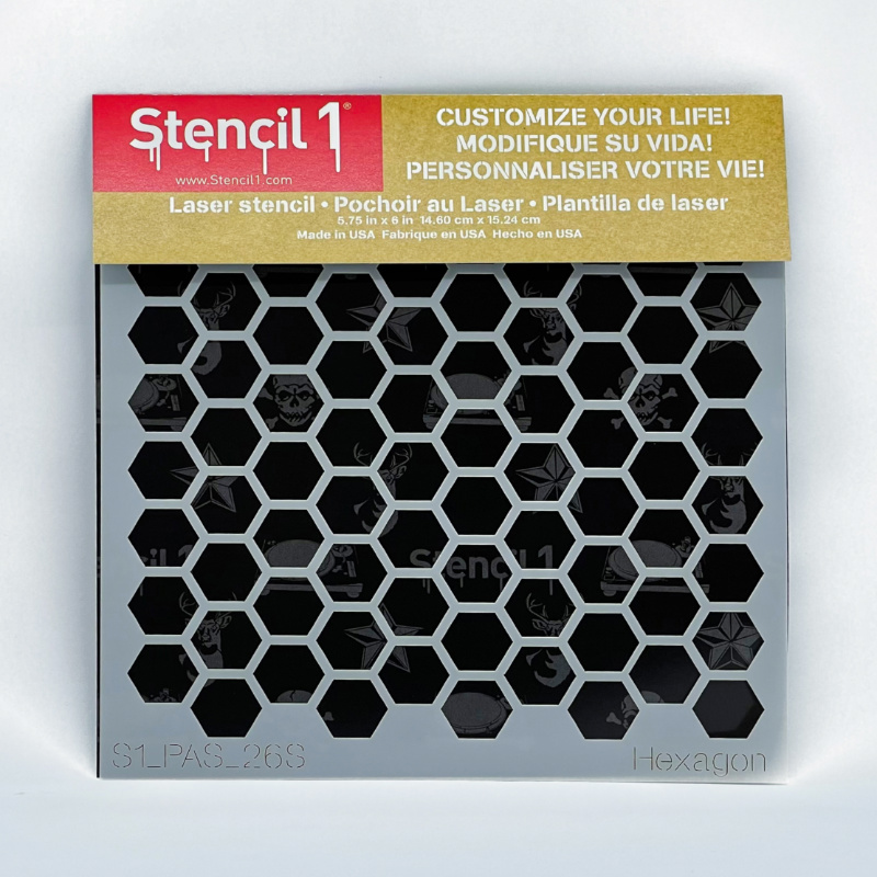 Hexagon Pattern Stencil Reusable Crafts & DIY Stencils S1_pas_26s