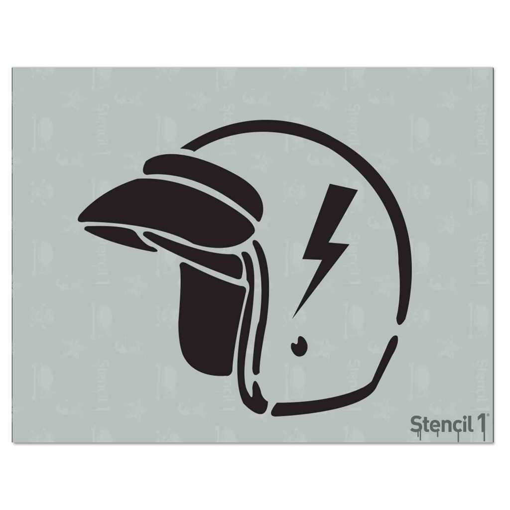 Helmet Stencil (8.5″x11″) | Stencil 1
