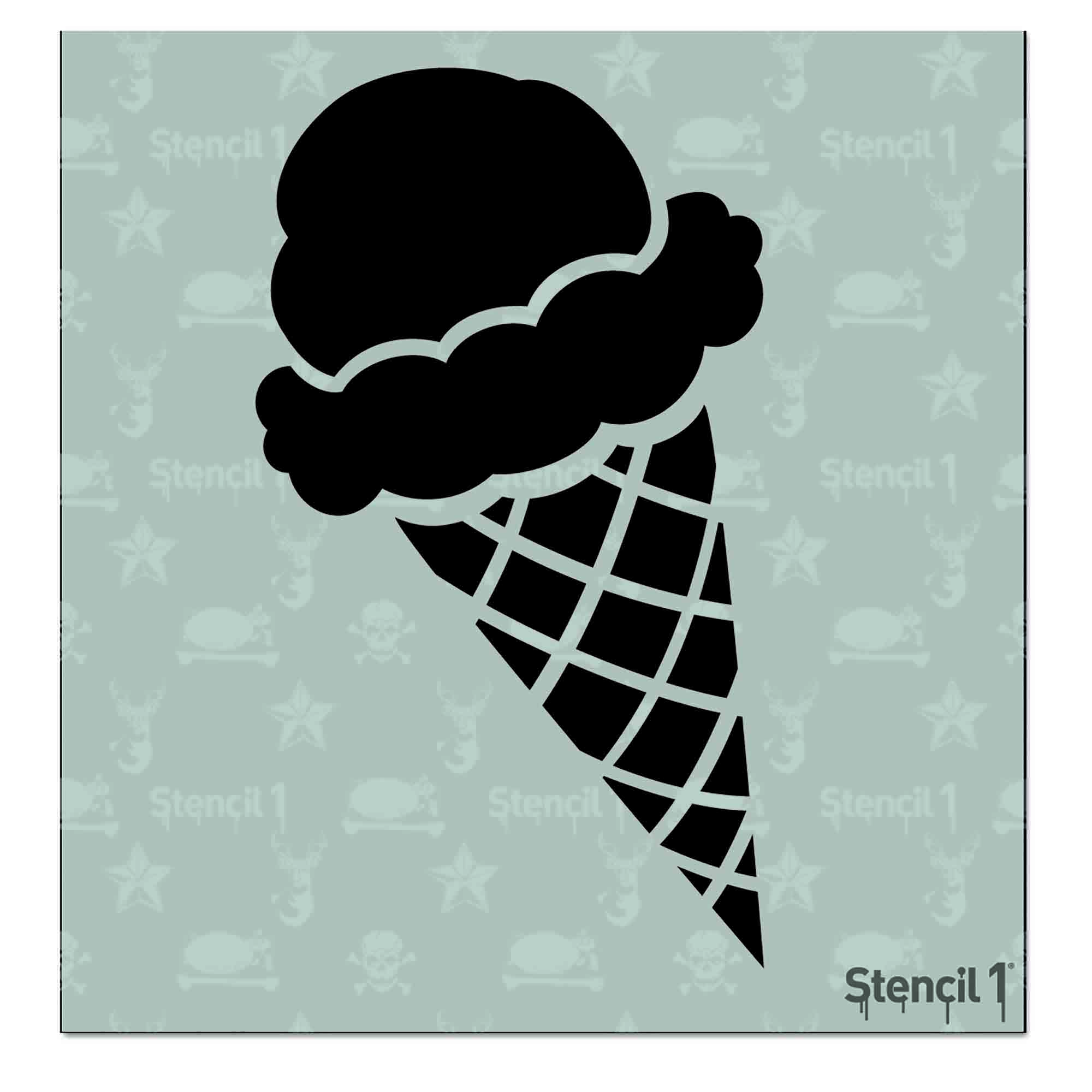 Craft Supplies & Tools Tools Ice Cream Stencil Reusable Ice Cream ...