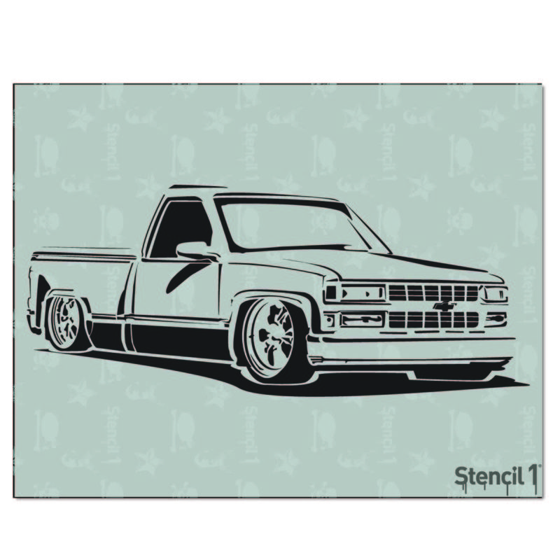 Lowrider Stencil (8.5"x11") | Stencil 1