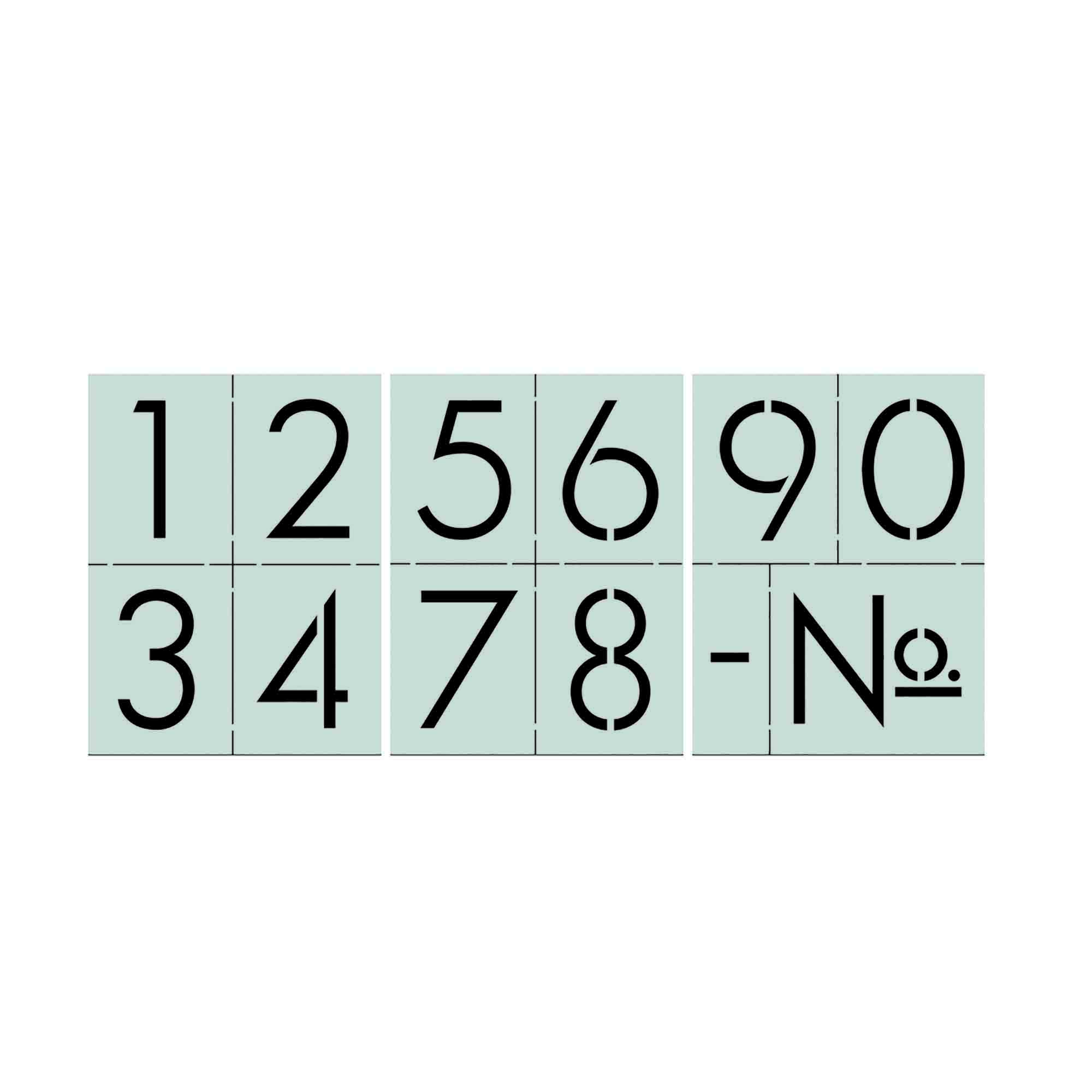 Monogram Letter and Number Stencil Set
