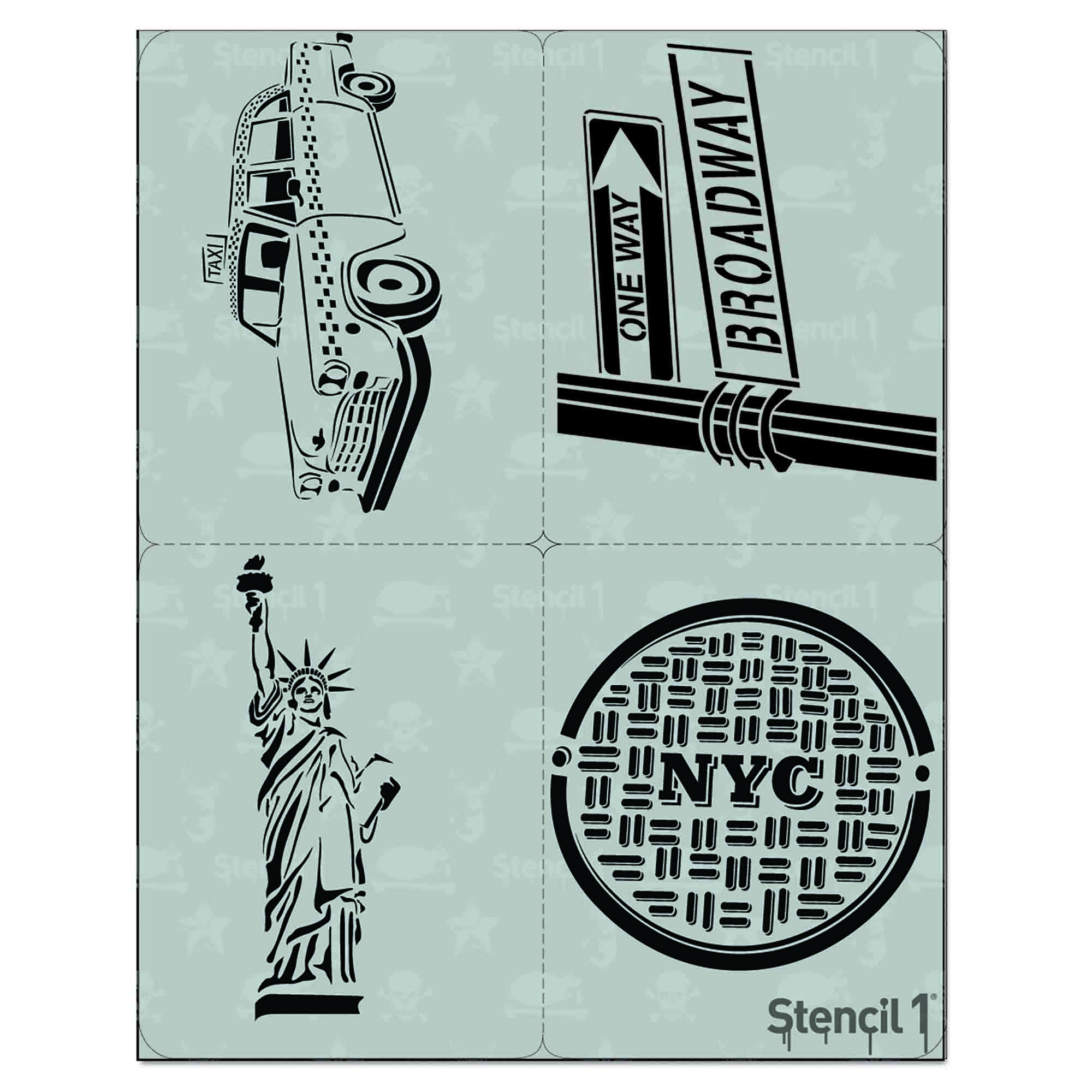 NYC Stencil 4-pack