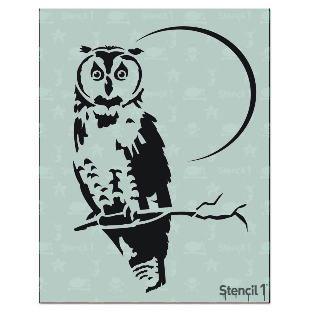 Owl Stencil (8.5″x11″) Stencil 1