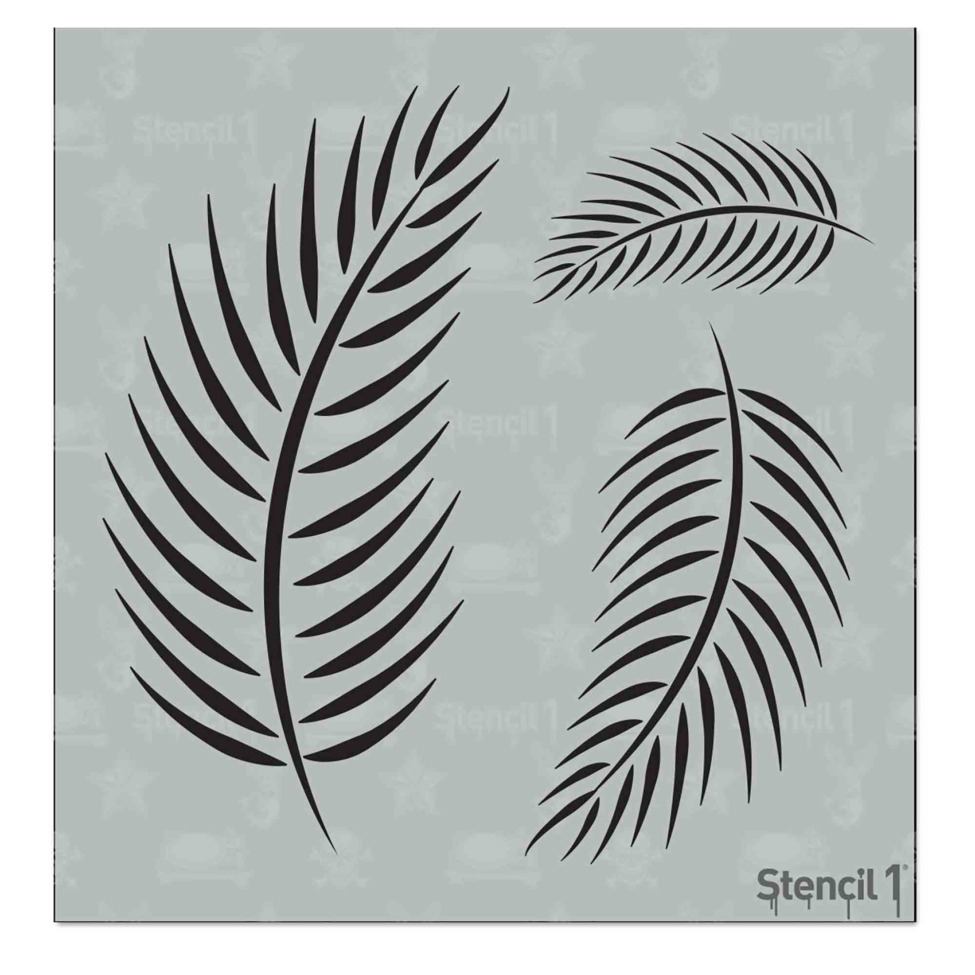 Palm Leaves Stencil - N0004