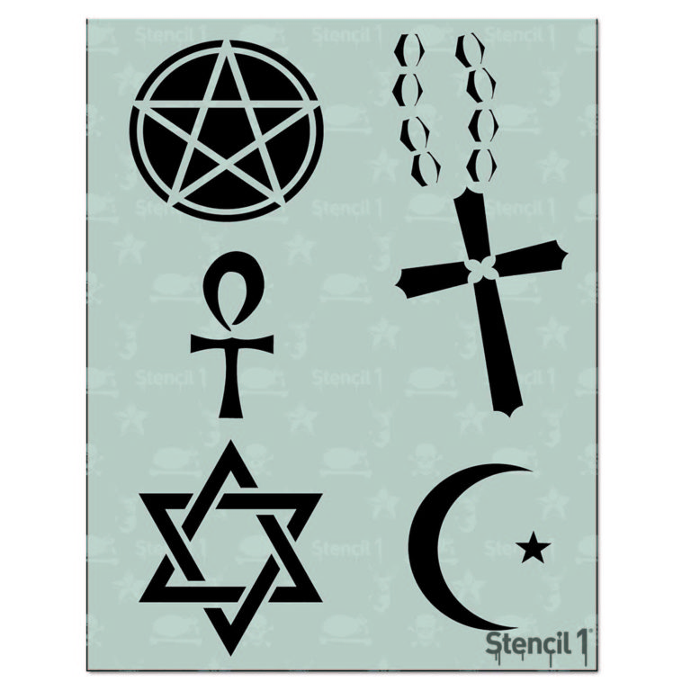 Religious Symbols Stencil | Stencil 1