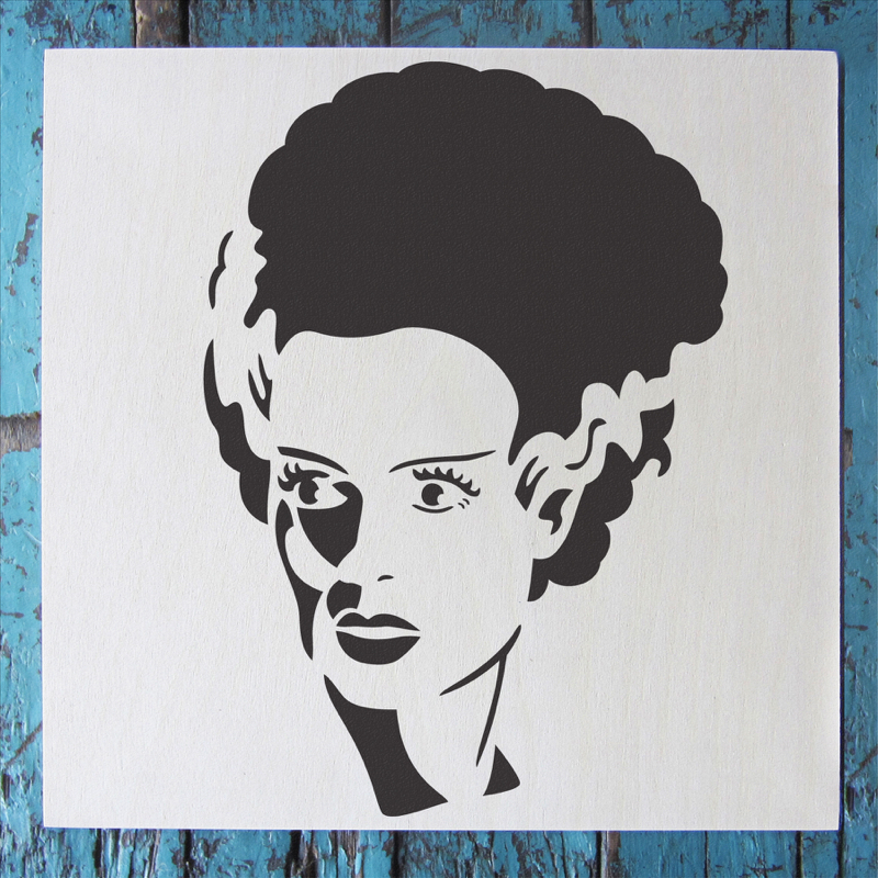 Bride Of Frankenstein Stencil Small 5 75 x6 Stencil 1