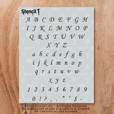 Corsiva Font Stencil | Stencil 1