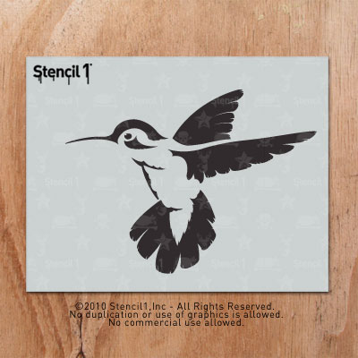 Hummingbird Stencil (8.5″x11″) | Stencil 1