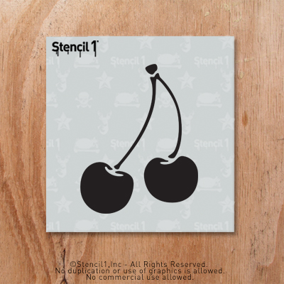 Tattoo Cherries Stencil -Small (5.75″x6″) | Stencil 1