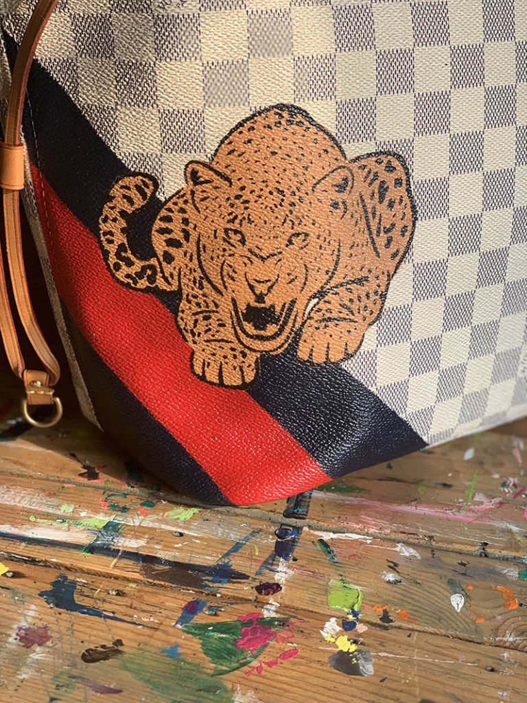 Painting on a Louis Vuitton Bag / step by step 