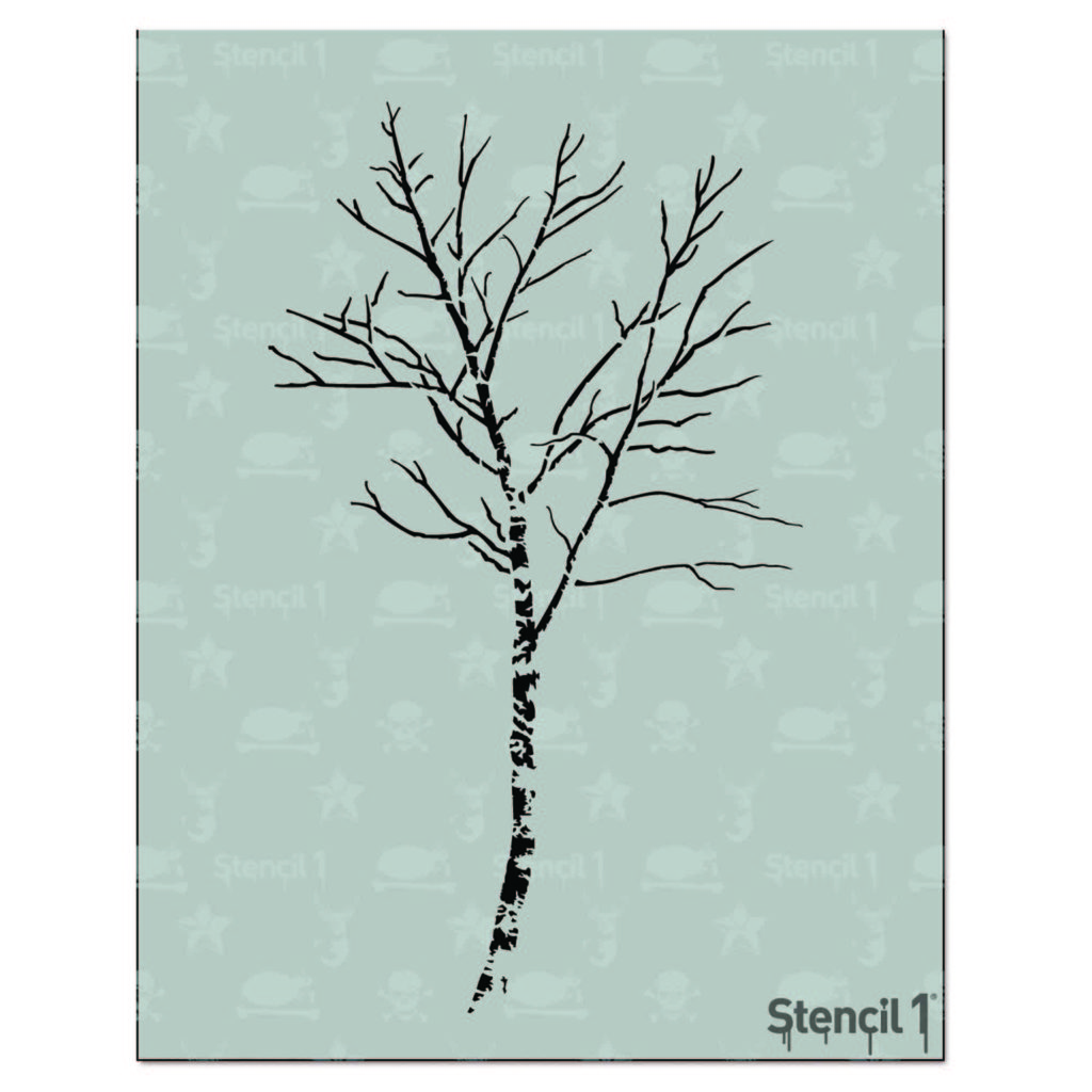 Birch Tree Stencil (8.5"x11") Stencil 1