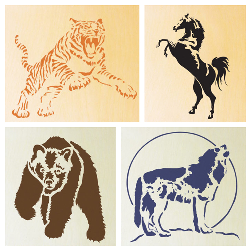 stencil art animals