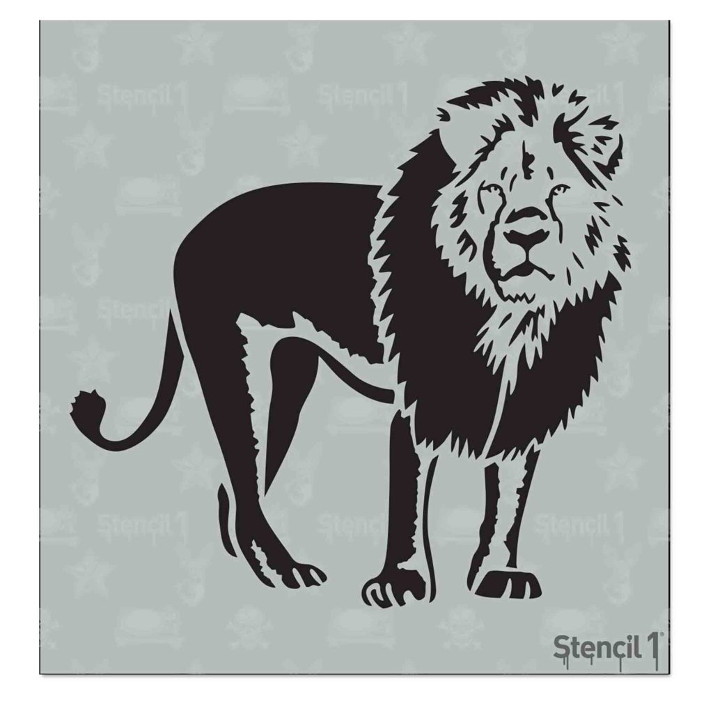 Lion Stencil Small (5.75″x6″) Stencil 1