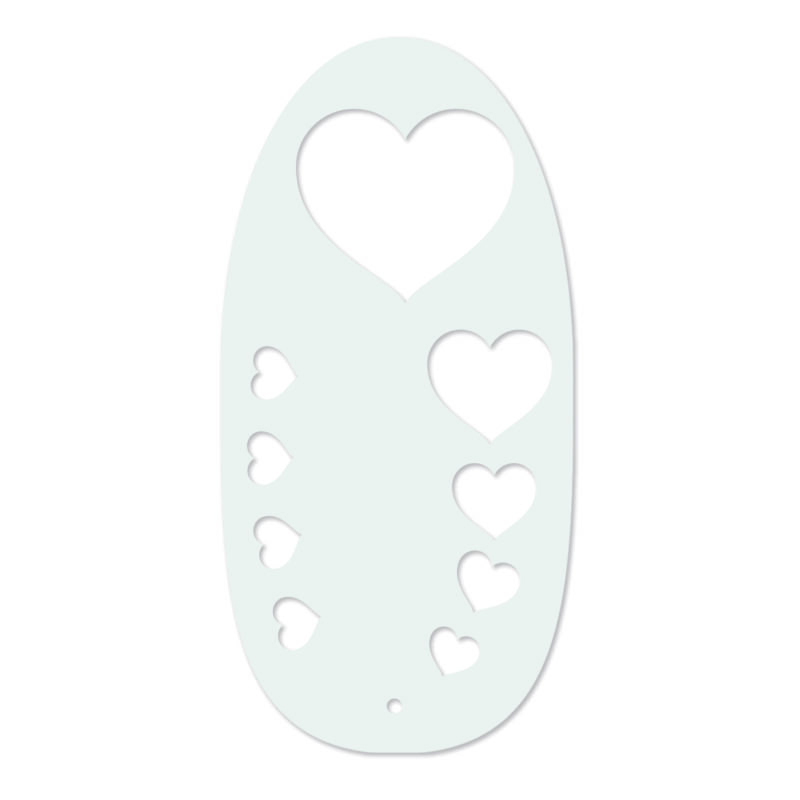 Hearts Makeup Stencil | Stencil 1