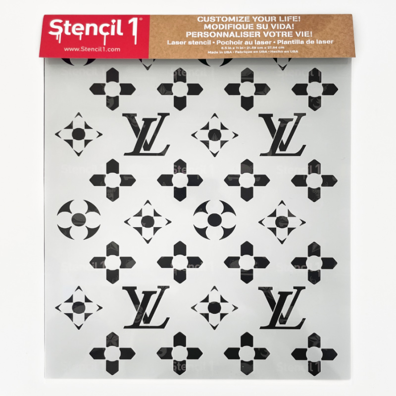 a. lv pattern stencil